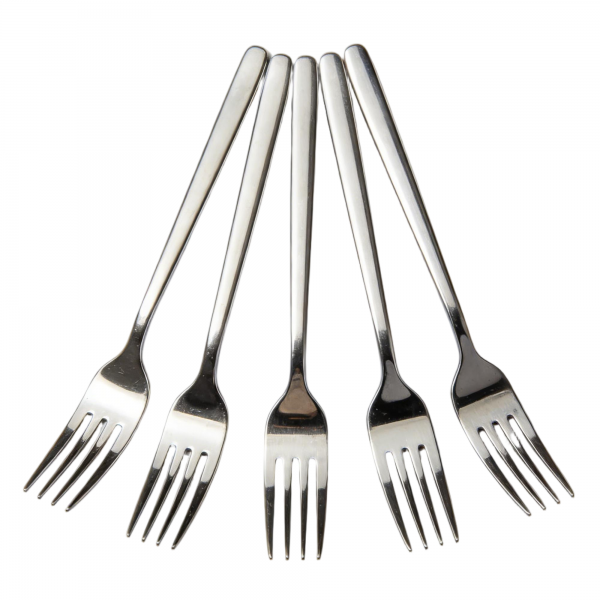 12-Piece Smooth Stainless Steel Dinner Fork Set
