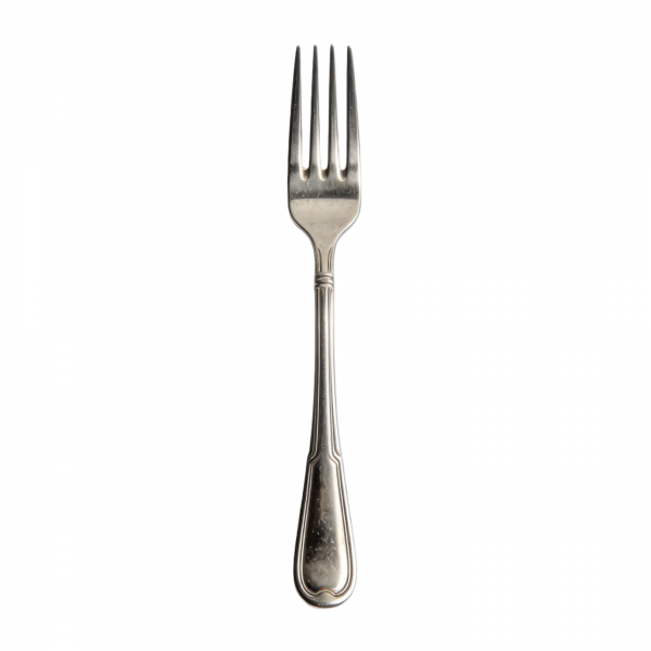 12-Piece Vintage Engraved Line Stainless Steel Dinner Fork
