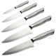 5-Piece Textured Handle Stainless Steel Knife Set