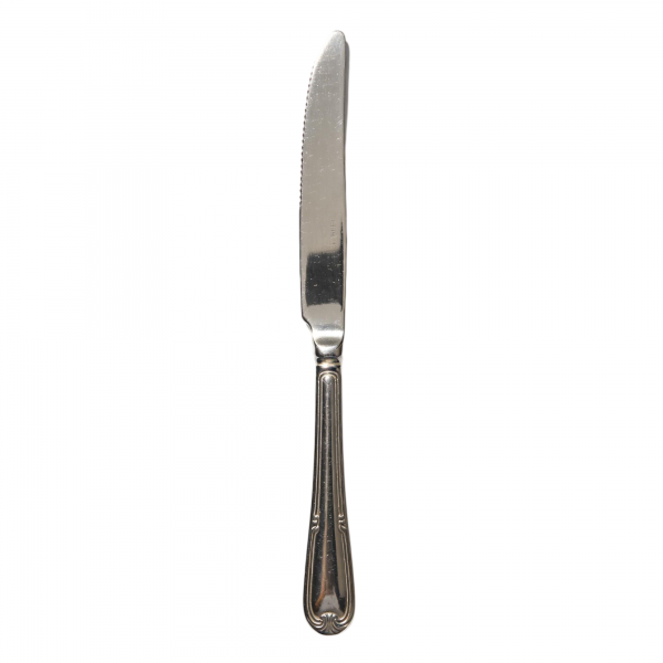 12-Piece Vintage Scroll Line Stainless Steel Dinner Knife