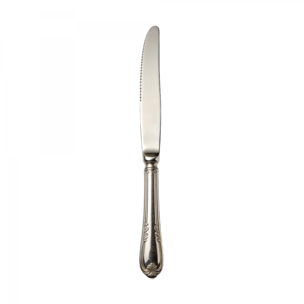 12-Piece European Scroll Decor Stainless Steel Dinner Knife